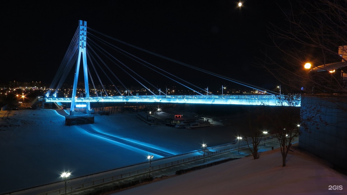 тюмень мост влюбленных зимой