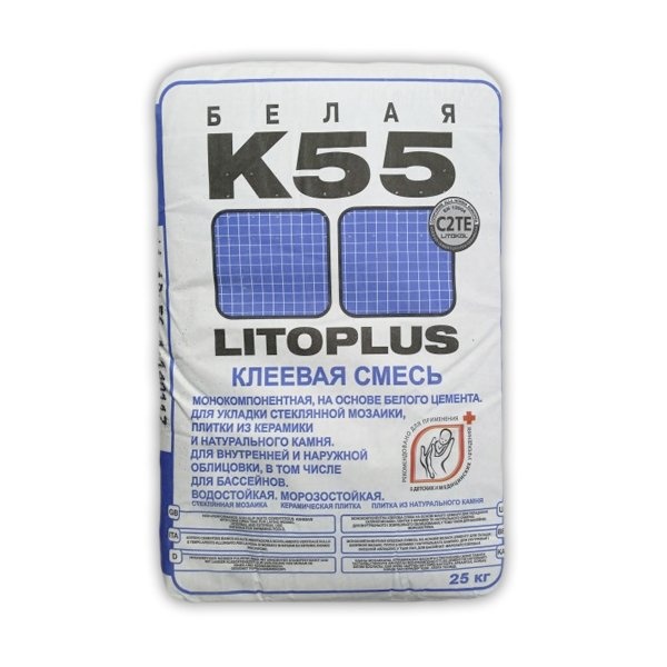 55 производитель. Клей плиточный LITOPLUS k55. Клей для плитки Litokol LITOPLUS k55 белый 25 кг. Клей для плитки и камня Litokol LITOPLUS k55 25 кг. Белая клеевая смесь для мозаики Litokol LITOPLUS k55 (Литокол Литоплюс к55), 25 кг.