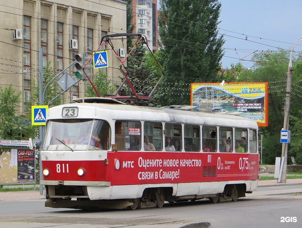 Маршруты движения всех трамваев в г. Самара