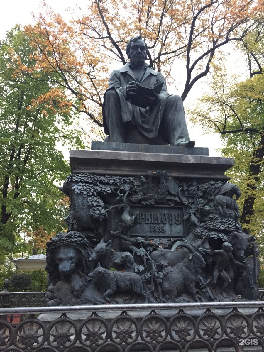 памятник и а крылову в санкт петербурге